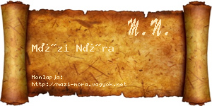 Mázi Nóra névjegykártya